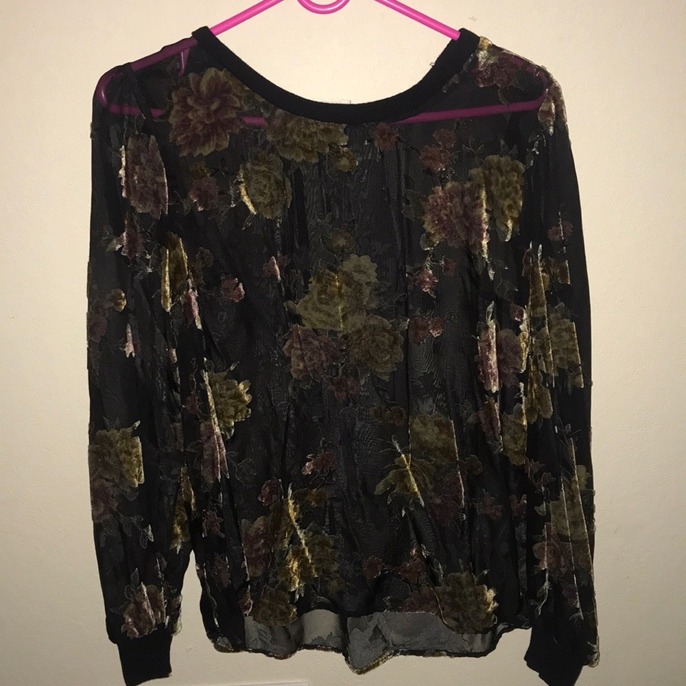 Sheer Floral Top